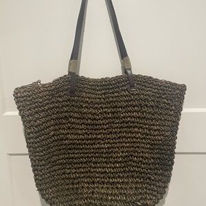 Old Navy Brown Woven Tote Bag